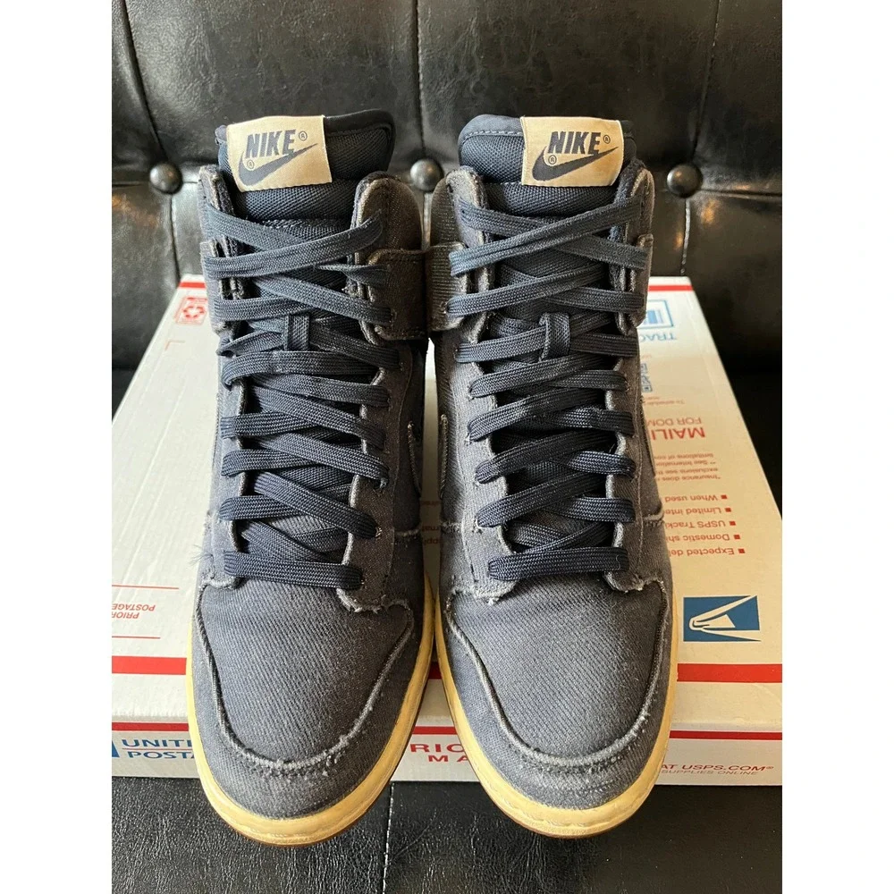 Nike Dunk Sky Hi‎ Denim Wedge  Gum Sole